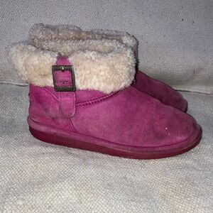 BearPaw youth 4 purple Pink Kids wool sherling interior & Cuff